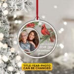 I Am Always With You Cardinal Personalized Photo Memorial Loss Love One Acrylic Wood Ornament