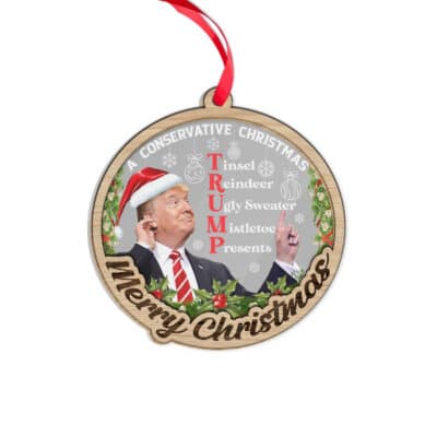 Transparent Acrylic & Wood Ornament