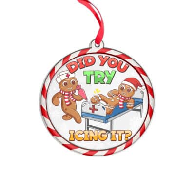 Transparent Acrylic & Wood Ornament