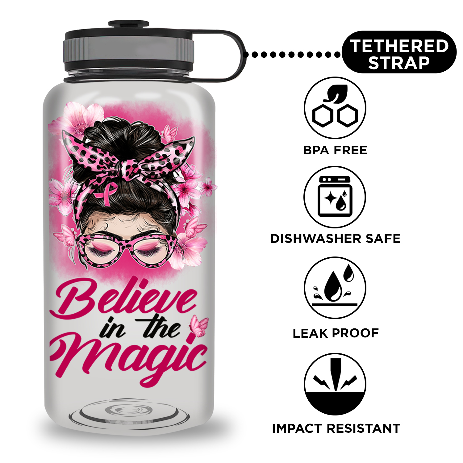 34OZ Tracker Water Bottle Mockup KeyFeature 2