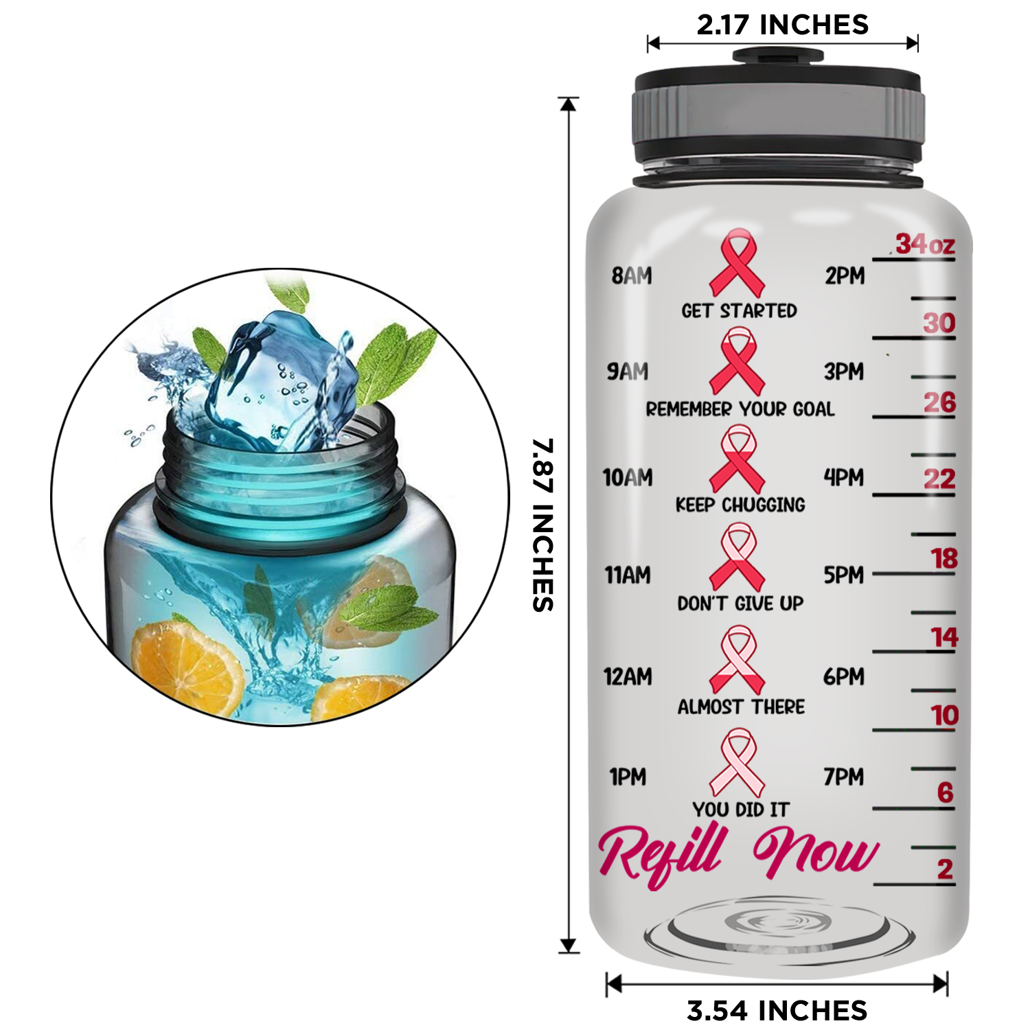 34OZ Tracker Water Bottle Mockup KeyFeature 1