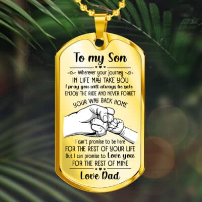 To My Son I Pray You Will Always Be Safe Dog Tag Pendant Necklace - Inspirational Gifts
