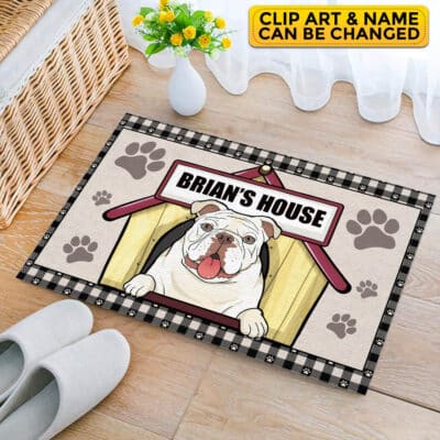 Alternative view of Personalized Welcome to Dog House Doormat, Personalized Dog House Doormat Dog, Doormat - Dog mat, Custom Dog - Cartoon Dog Printing Doormat