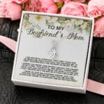 To My Boyfriend's Mom Necklace Love Message Card - Birthday Gifts Boyfriend’s Mom - Jewelry for Boyfriend Mom