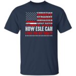 Christian White Straight, Navy, Unisex T-Shirt Christian White Straight, Navy, Unisex T-Shirt