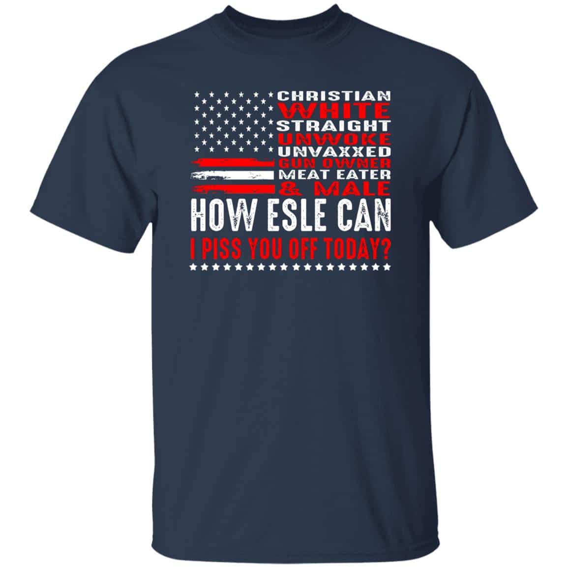 Christian White Straight, Navy, Unisex T-Shirt Christian White Straight, Navy, Unisex T-Shirt