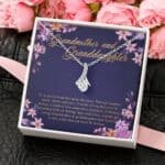 Grandmother and Granddaughter It's A Special Bond That Spans The Years Love Message Pendant Necklace