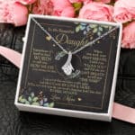 To My Beautiful Daughter Sometimes It's Hard To Tell You Love Message Card Beauty Necklace - Mom To Daughter Gifts