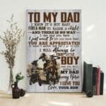 1VT. Dad Motocross Not Easy canvas mk1