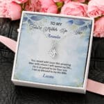 Personalized Name To My Future Mother-In-Law Saying I'm Blessed To Be His Wife Saying Love Card Pendant Necklace