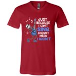 Sing T-Shirt, Canvas Red, V-Neck T-Shirt