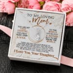 From Daughter To My Loving Mom You Are My First Country The First Place I Ever Lived Message Card Necklace