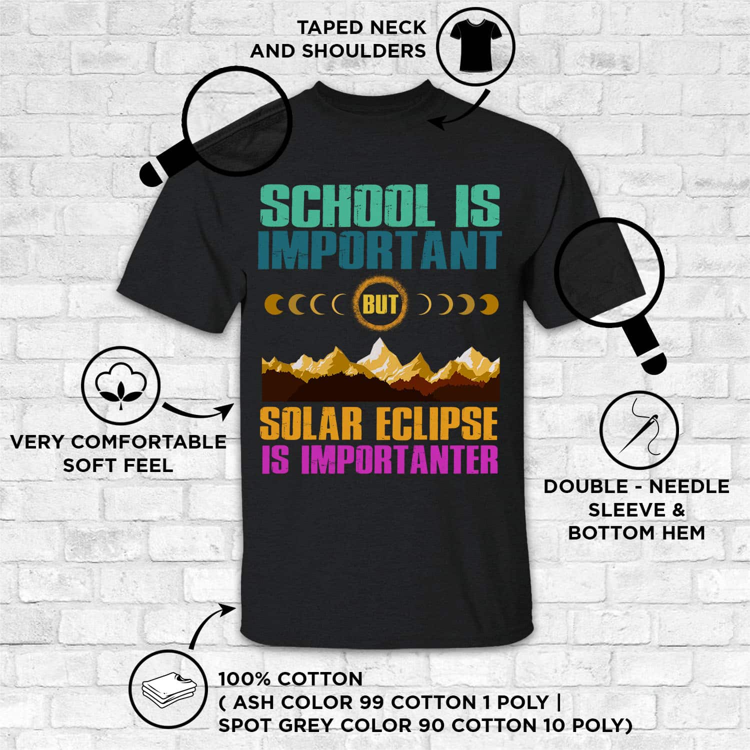 2VT. Solar Eclipse School Is Important shirt mk1
