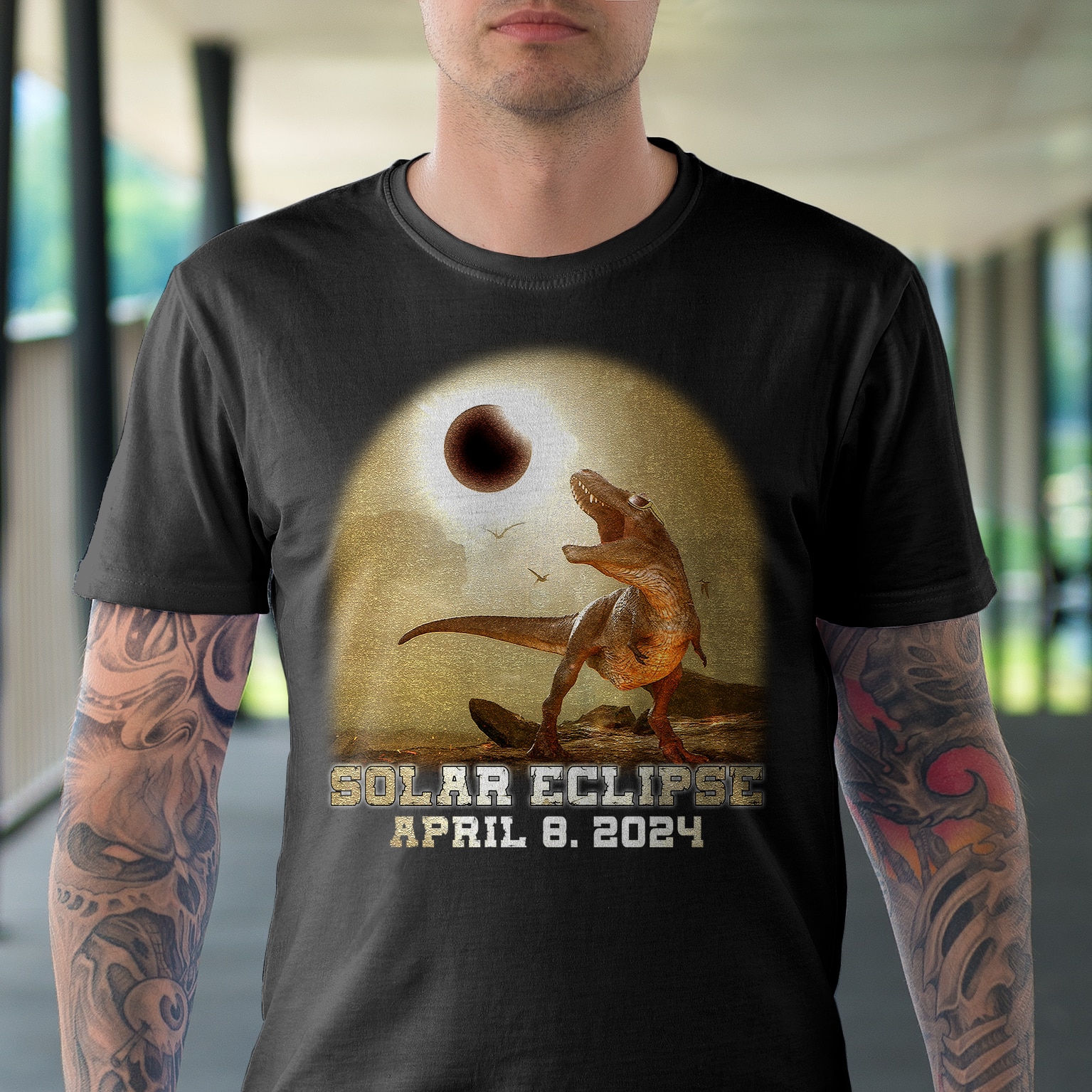 3VT. Dinosaur Solar Eclipse shirt mk1