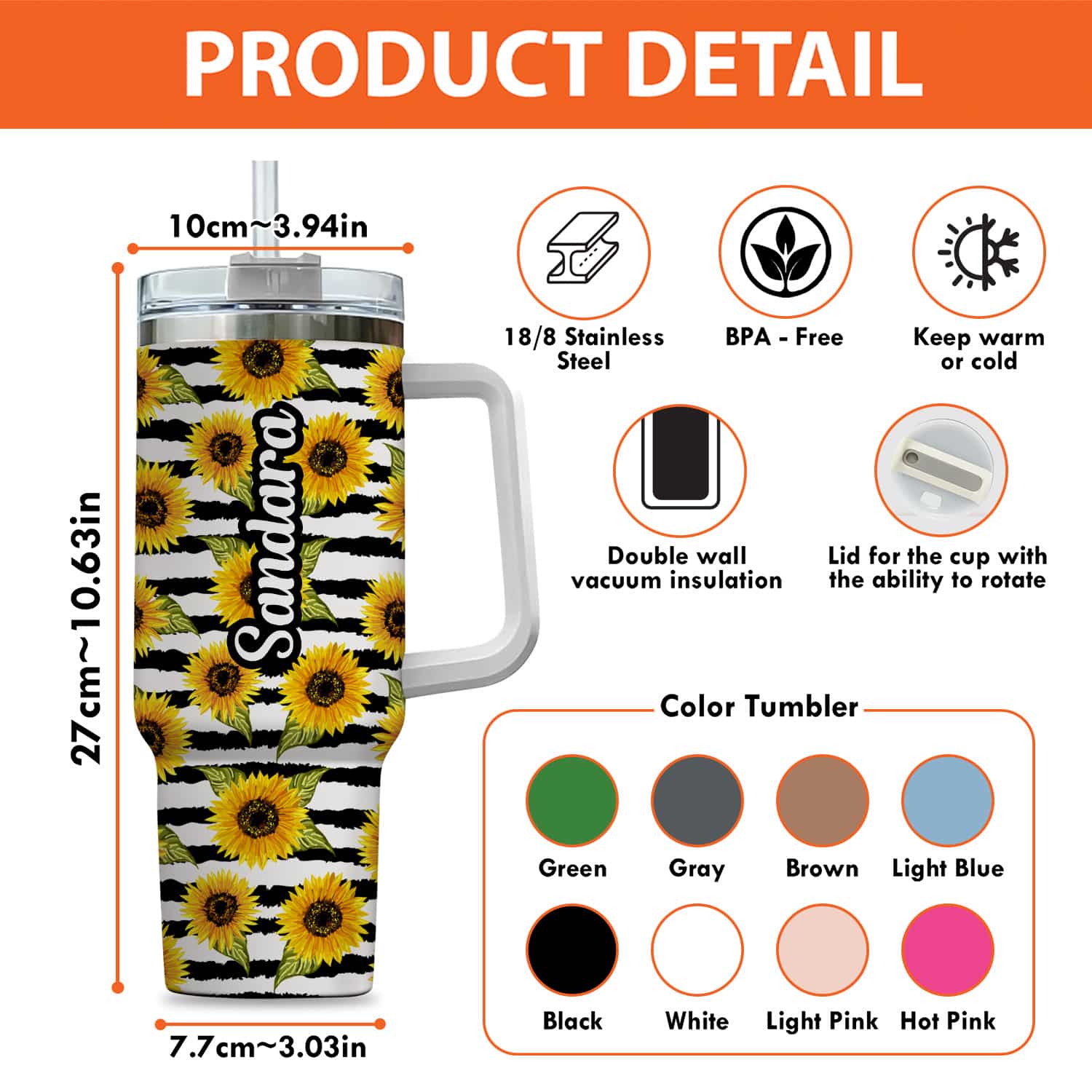 Mockup Stainless Steel Tumbler (Product Detail)