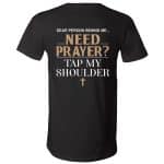 Need Prayer, Black, V-Neck T-Shirt