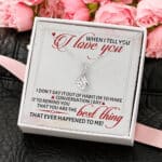 When I Tell You I Love You I Don't Say It out Of Habit or To Make Conversation Love Message Card Pendant Necklace