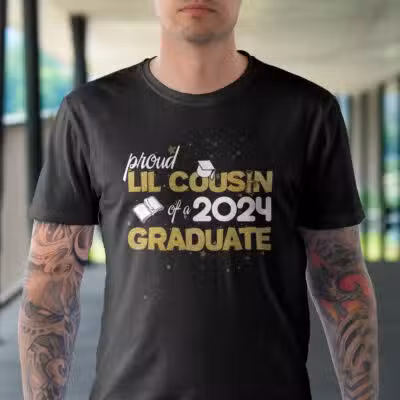 Alternative view of Proud Lil Cousin of a 2024 Graduate Class Senior Graduation T-Shirt - Cousin Graduation Shirt