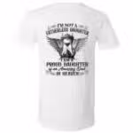 I'm Not A Fatherless Daughter, White, V-Neck T-Shirt