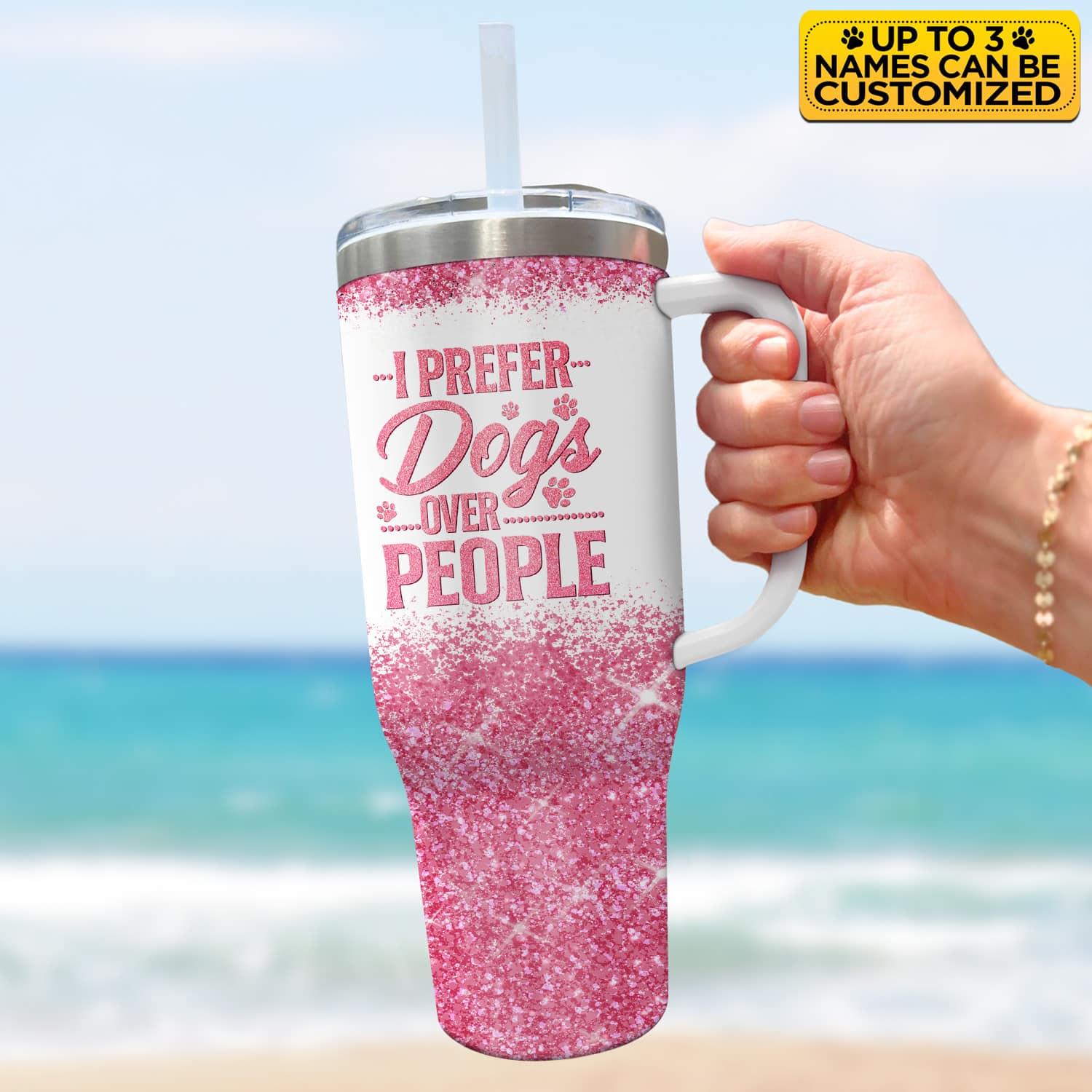 4VT. Dog Mom Prefer Dogs tumbler mk13