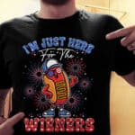 I'm Just Here For The Wieners Funny 4th Of July T-Shirt