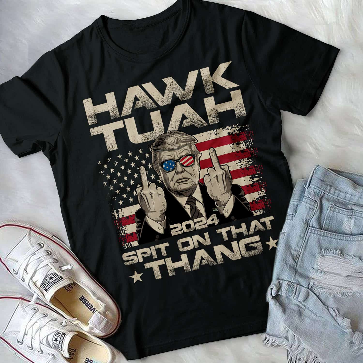 4VT. UU TIEN Trump Hawk Tuah shirt mk4