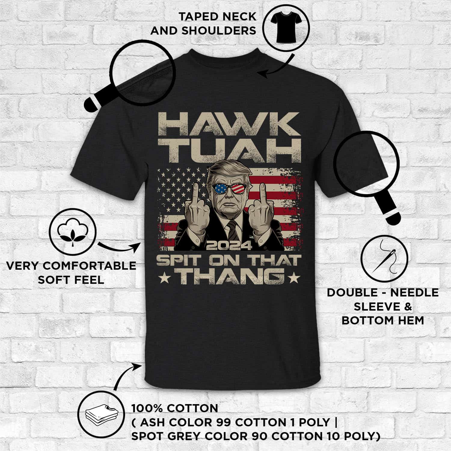 4VT. UU TIEN Trump Hawk Tuah shirt mk5
