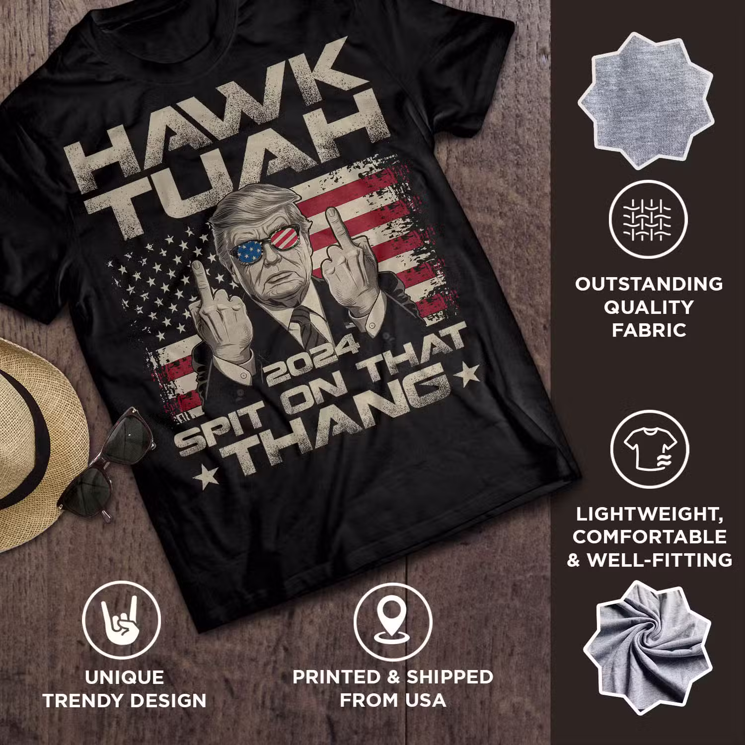 4VT. UU TIEN Trump Hawk Tuah shirt mk6
