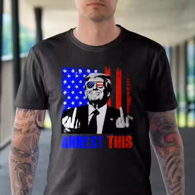 Alternative view of Arrest This Fingers Funny Trump 2024 Election T-Shirt - Support Trump Shirt
