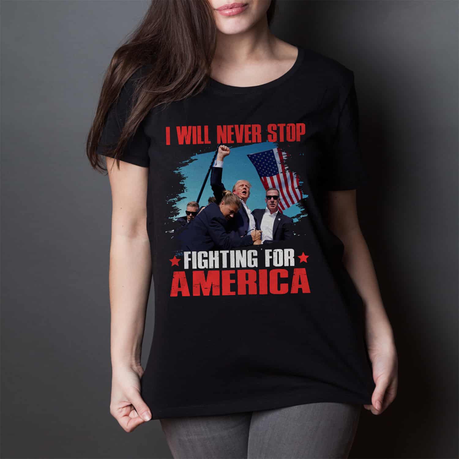 8VT. Trump Will Never Stop shirt mk2