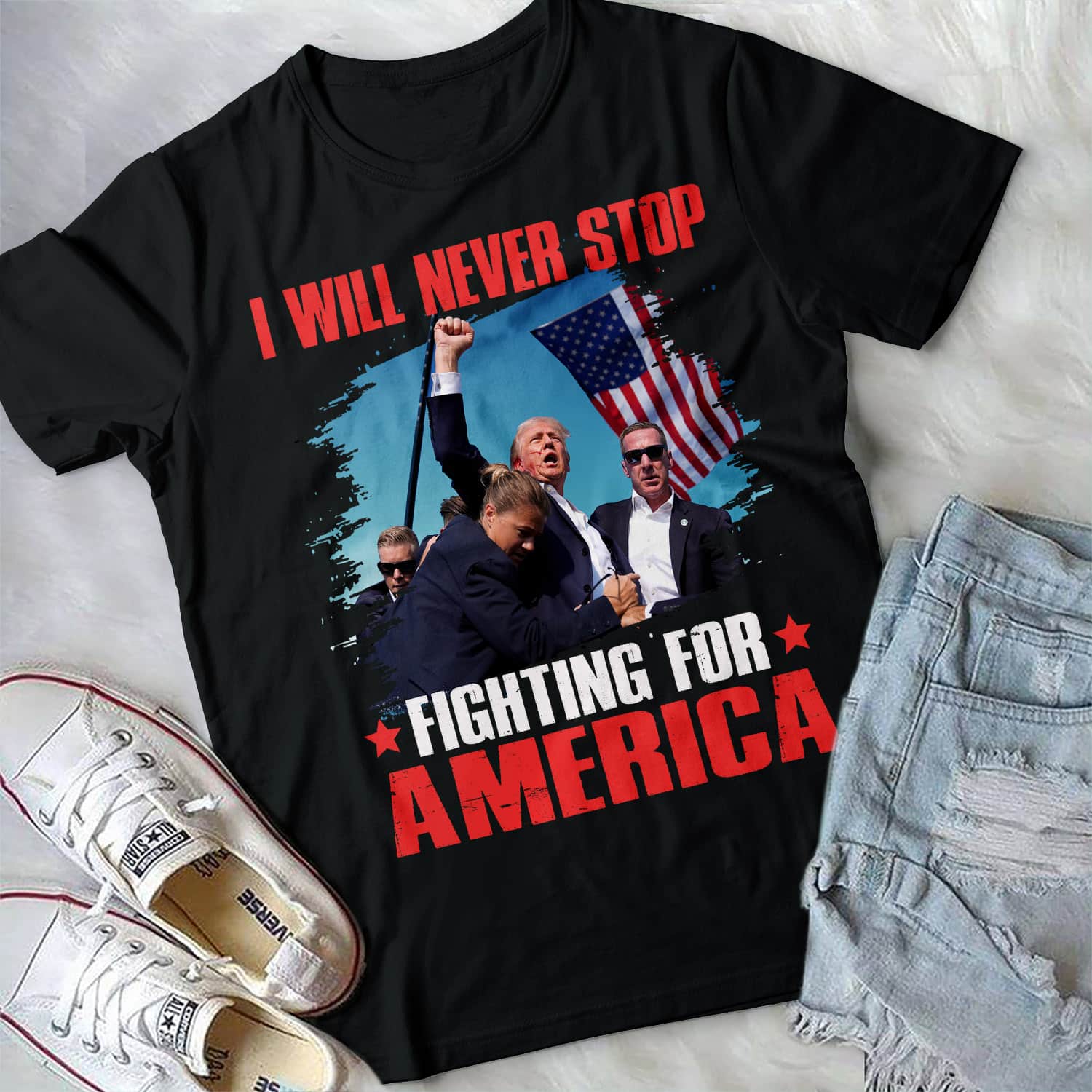 8VT. Trump Will Never Stop shirt mk5
