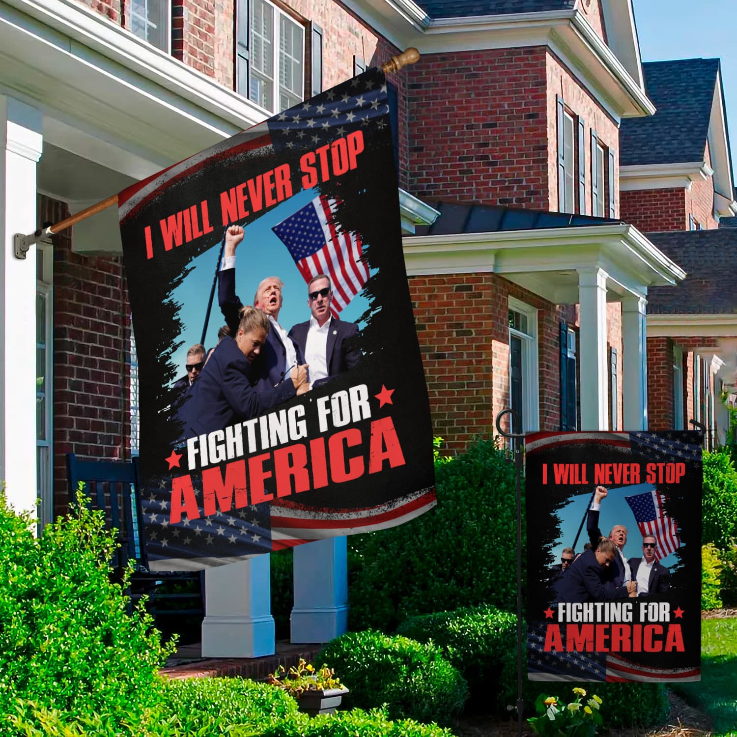 8VT. Trump Will Never Stop flag mk1