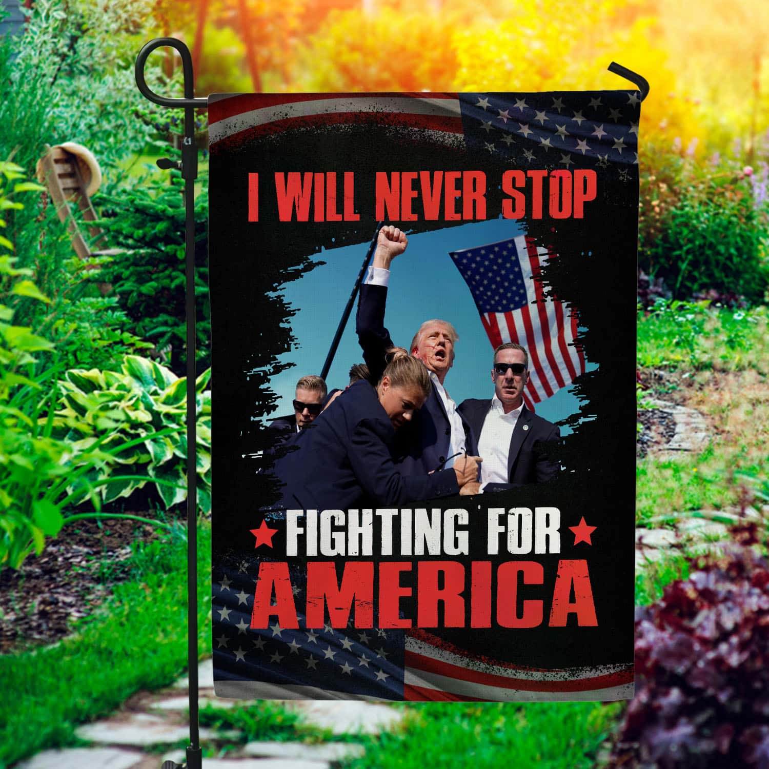 8VT. Trump Will Never Stop flag mk4