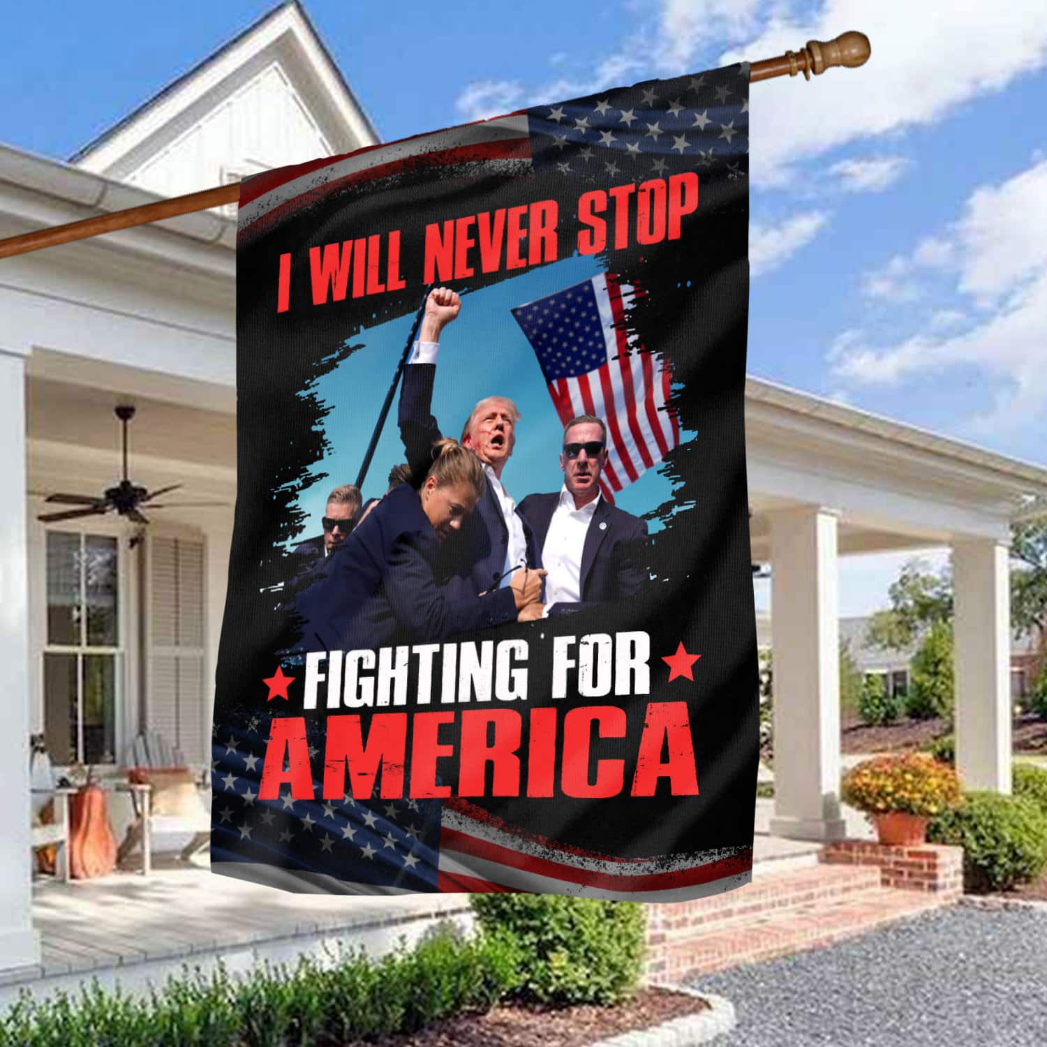 8VT. Trump Will Never Stop flag mk8