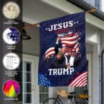3VT. Jesus Loves Trump flag mk7