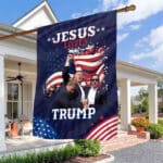 3VT. Jesus Loves Trump flag mk8