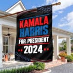 9VT. UU TIEN Kamala Harris For President flag mk7