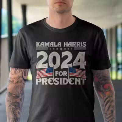 Alternative view of Kamala Harris 2024 For President Election Political T-Shirt