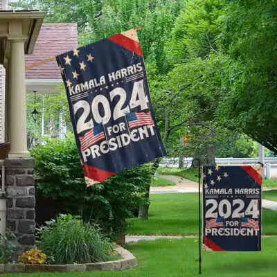 Alternative view of Kamala Harris 2024 For President Election Political Outdoor House Flag - Home Garden Flag