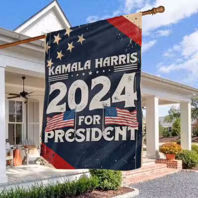 Kamala Harris 2024 For President Election Political Outdoor House Flag - Home Garden Flag