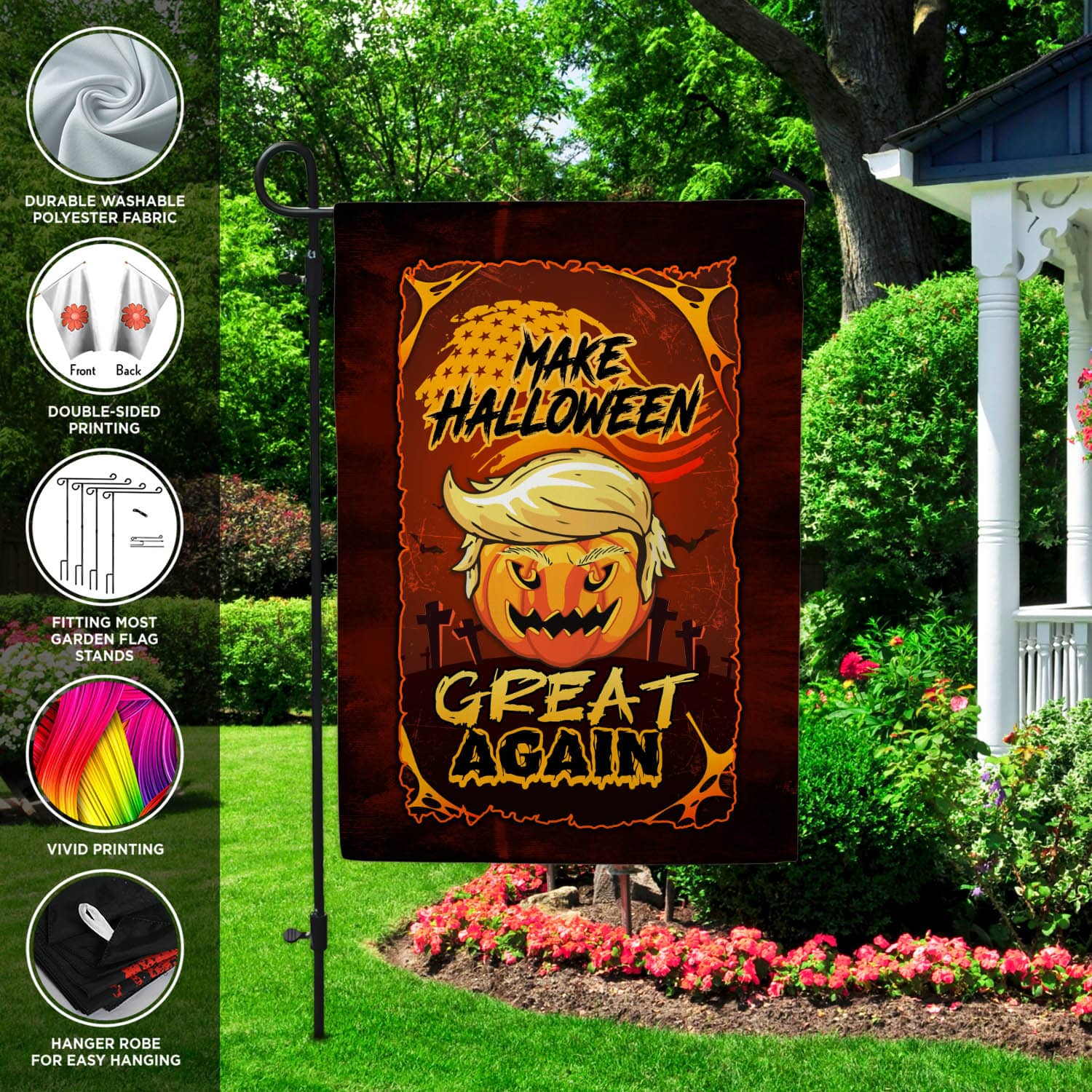 9VT. Trump Make Halloween Great flag mk2