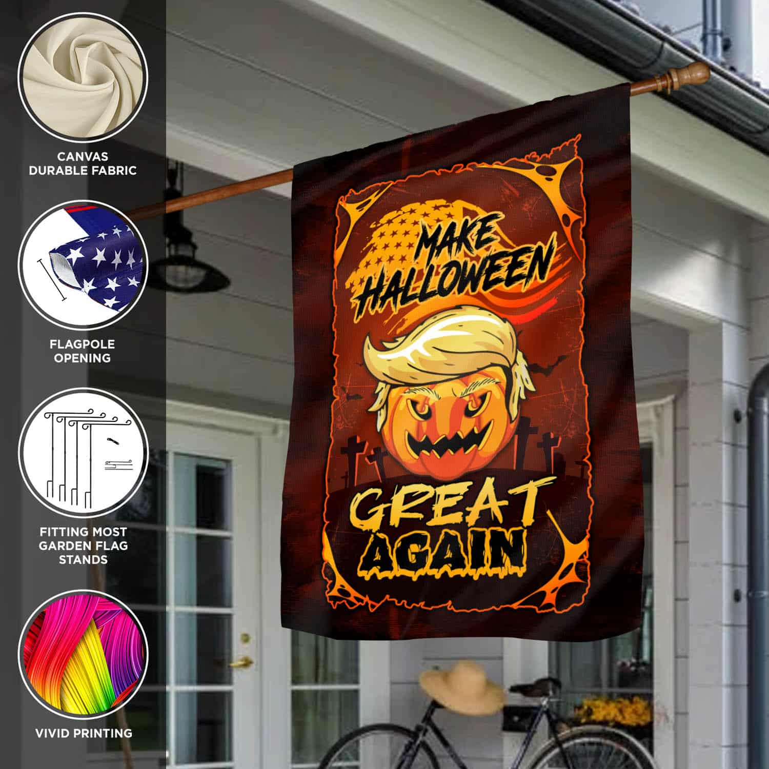 9VT. Trump Make Halloween Great flag mk7