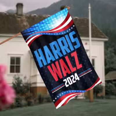 Alternative view of Kamala Harris Waltz 2024 Flag - Kamala Harris For President Flags for Indoor Outdoor - Kamala Harris For The People Yard Home Decor