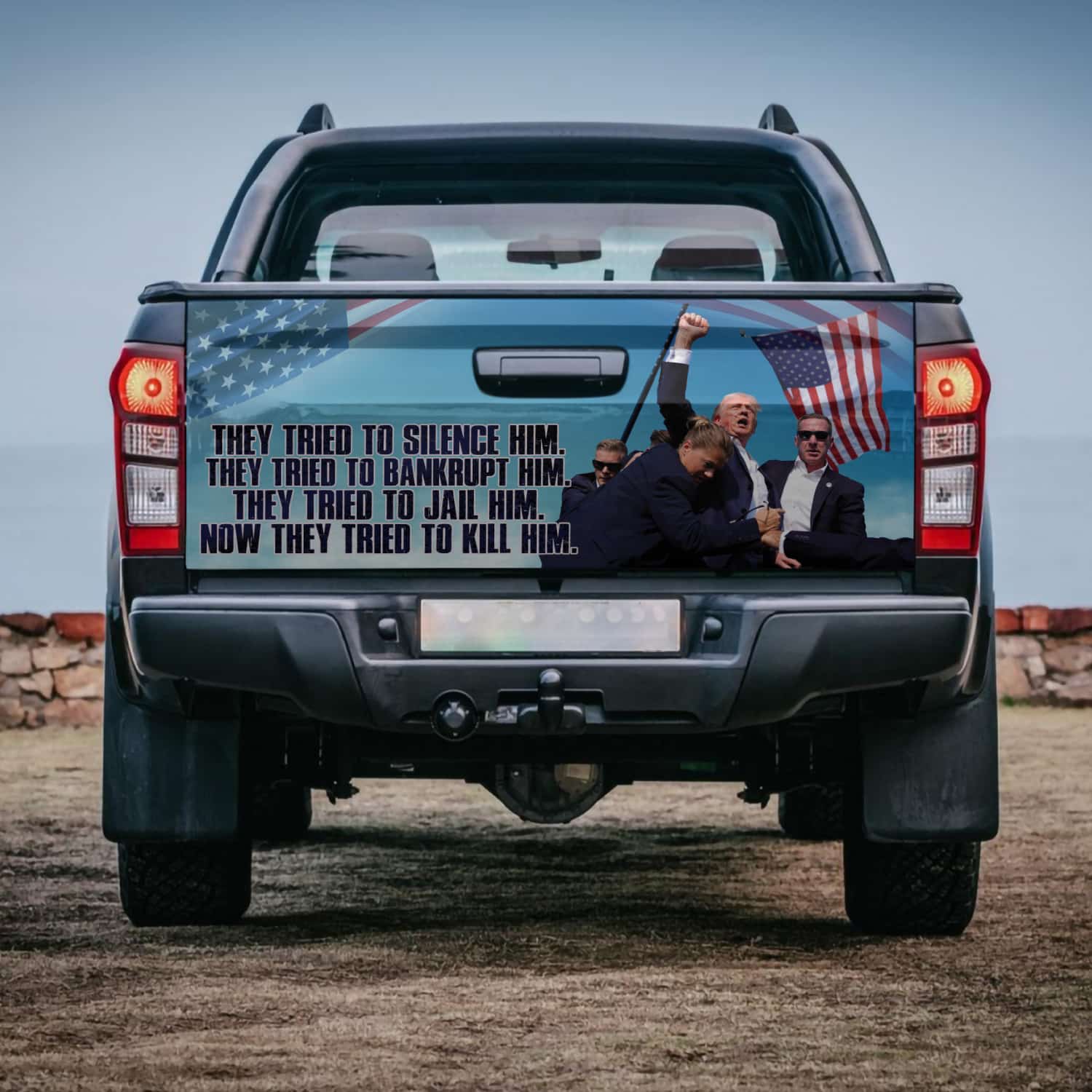 2VT. Trump Silence Him tailgate mk3