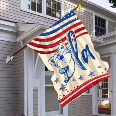 Alternative view of Comma La Flags - Kamala Harris 2024 President Comma La Outdoor Flags - New Funny Garden Flags House Flag