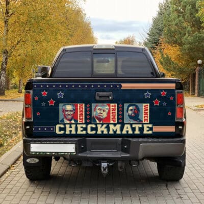 Alternative view of Kennedy Trump Vance Checkmate Funny Presidential Election Truck Tailgate Decal Sticker Wrap