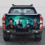 Halloween Horror Movie Characters Truck Tailgate Decal Sticker Wrap - Vinyl Graphic Decal Bumper Sticker - Halloween Gifts