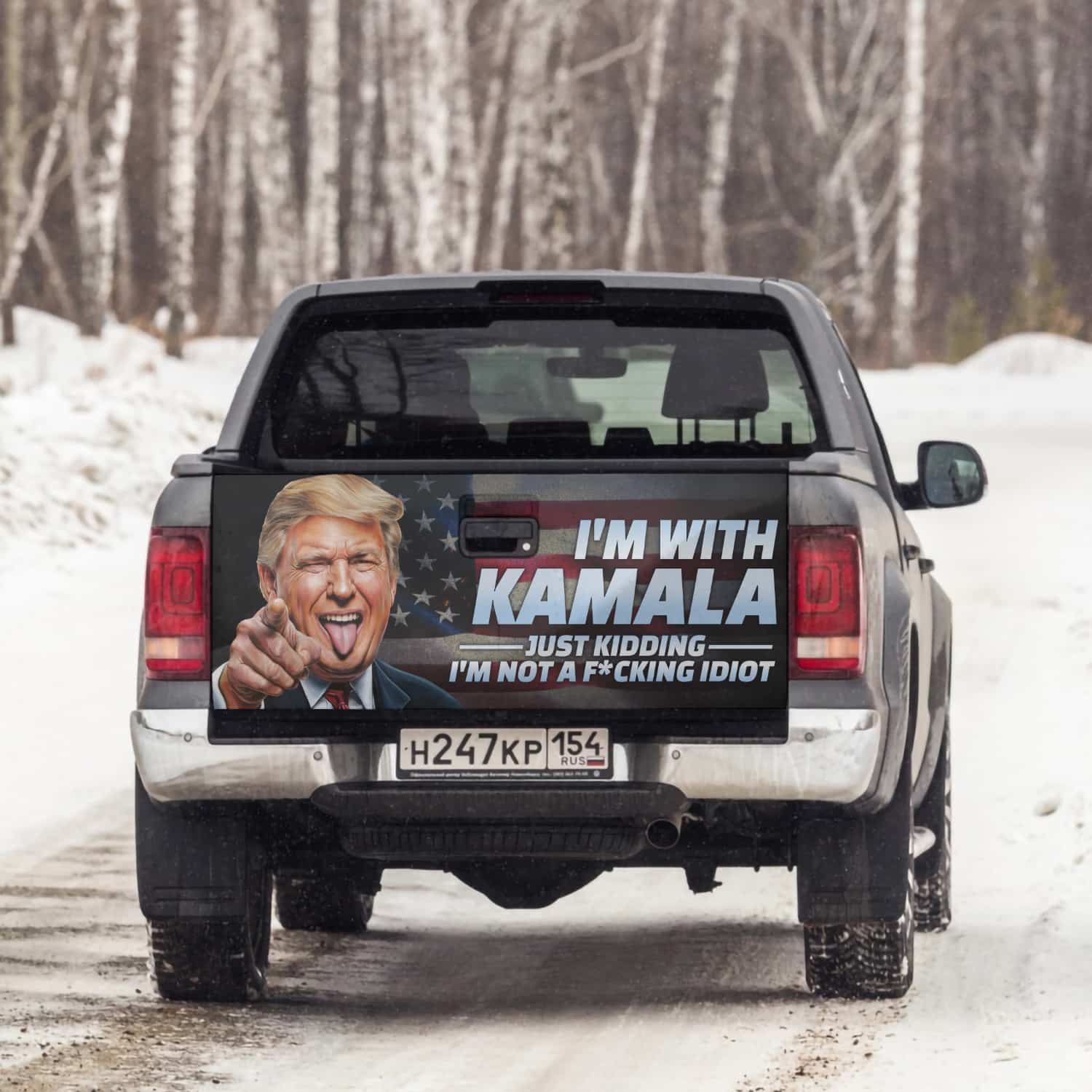 5VT. UU TIEN Trump With Kamala tailgate mk4