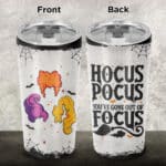 Hocus Pocus You've Gone Out Of Focus Funny Halloween Insulated Tumbler Cup With Lid and Straw