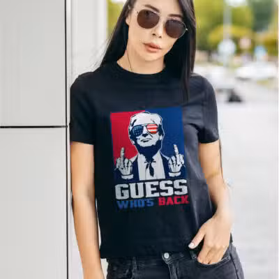 Alternative view of Guess Who's Back Trump T-Shirt - Support Trump Winner President Election Shirt